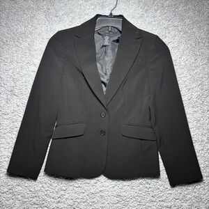 Apostrophe Blazer Womens 6 Petite Single Breasted Pockets Sophisticated Layering